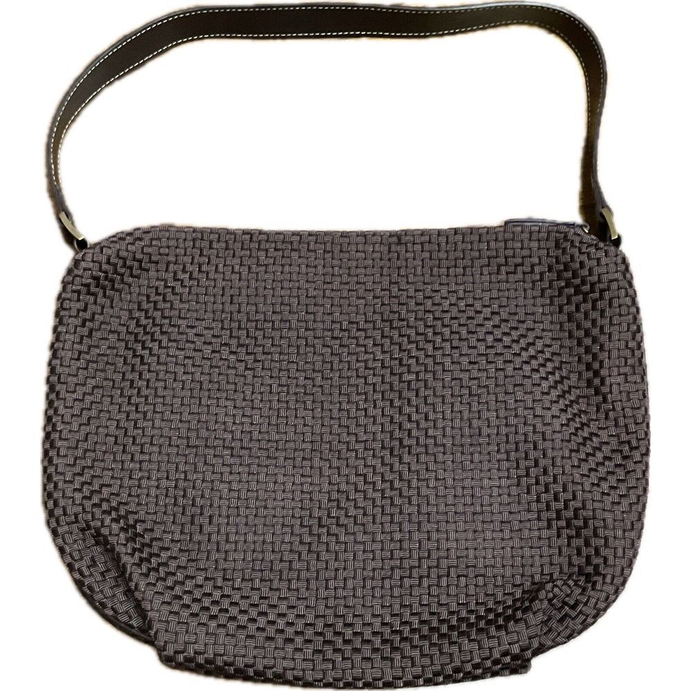 The Sak Handbag Bag Purse Brown Woven Fabric Hobo Shoulder Bag Viscose‎